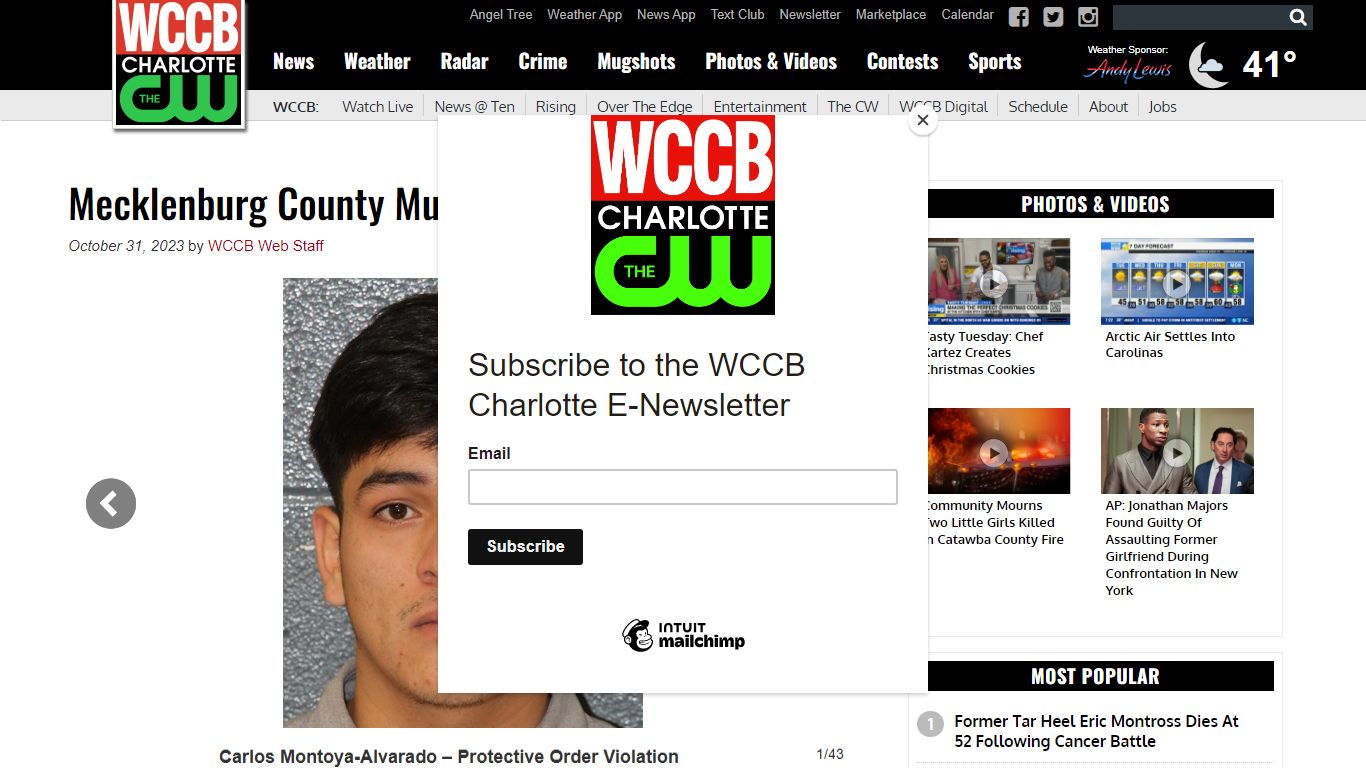 Mecklenburg County Mugshots October 30th - WCCB Charlotte's CW